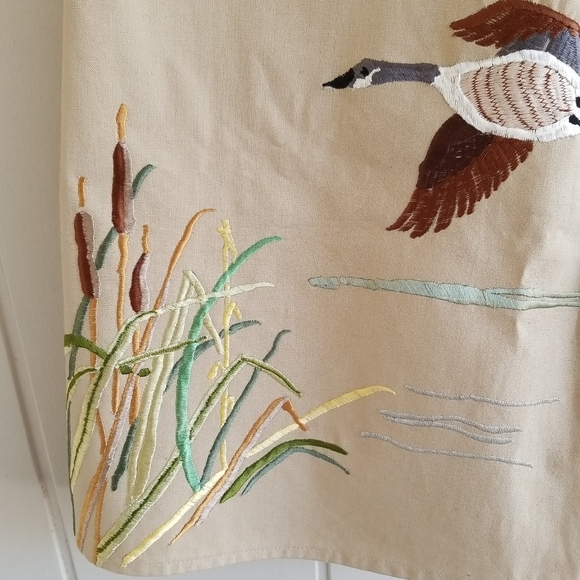 VTG Women’s Sporting Life Skirt Maxi Embroidered Geese Cattails Size Medium - Picture 9 of 12